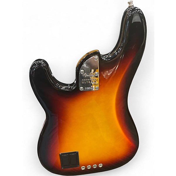 Used Fender American Ultra II Precision Bass 3 Tone Sunburst Electric Bass Guitar