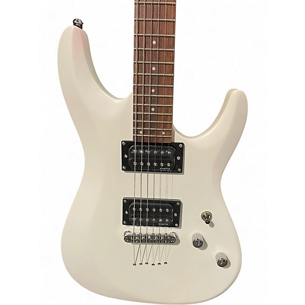 Used Schecter Guitar Research C-6 Deluxe SATIN WHITE Solid Body Electric Guitar