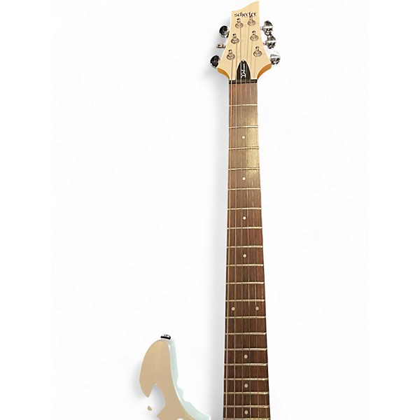 Used Schecter Guitar Research C-6 Deluxe SATIN WHITE Solid Body Electric Guitar