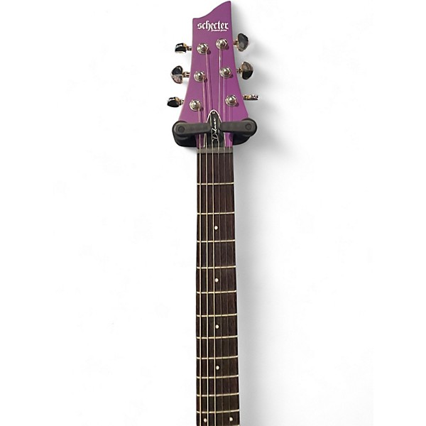 Used Schecter Guitar Research C-6 Deluxe SATIN DARK PURPLE Solid Body Electric Guitar