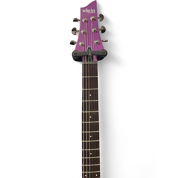 Used Schecter Guitar Research C-6 Deluxe SATIN DARK PURPLE Solid Body Electric Guitar