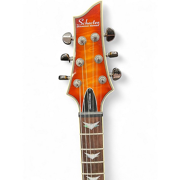 Used Schecter Guitar Research Omen Extreme 6 Trans Amber Solid Body Electric Guitar
