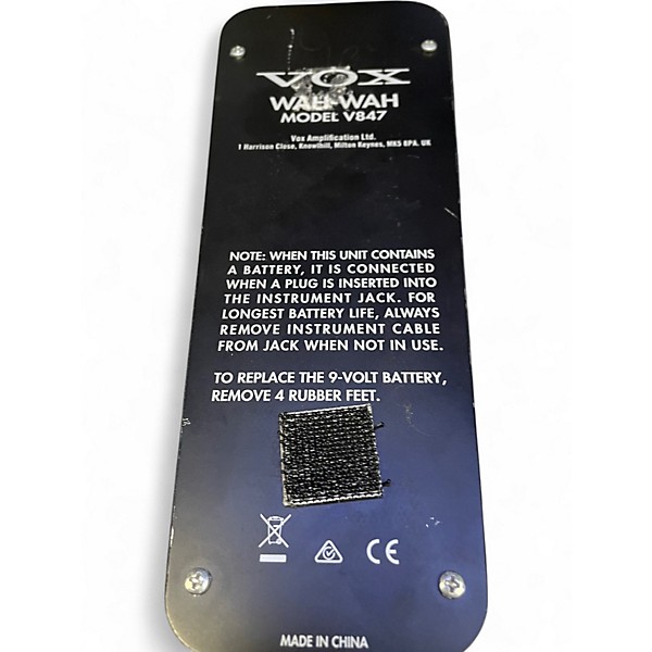 Used VOX V847 Reissue Wah Effect Pedal