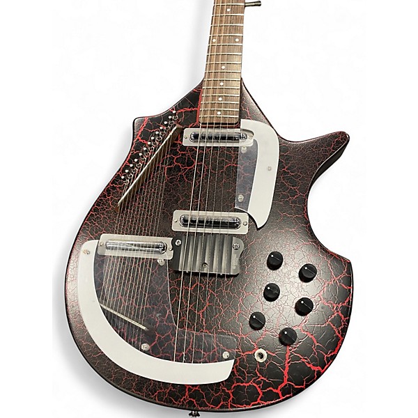 Used Danelectro Sitar Red Crackle Harp Guitars