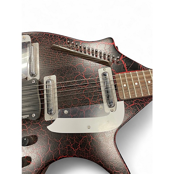 Used Danelectro Sitar Red Crackle Harp Guitars