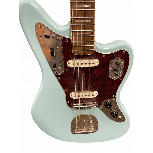 Used Squier classic vibes jaguar Daphne Blue Solid Body Electric Guitar