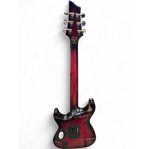 Used Schecter Guitar Research Hellraiser C1 Floyd Rose Trans Purple Solid Body Electric Guitar