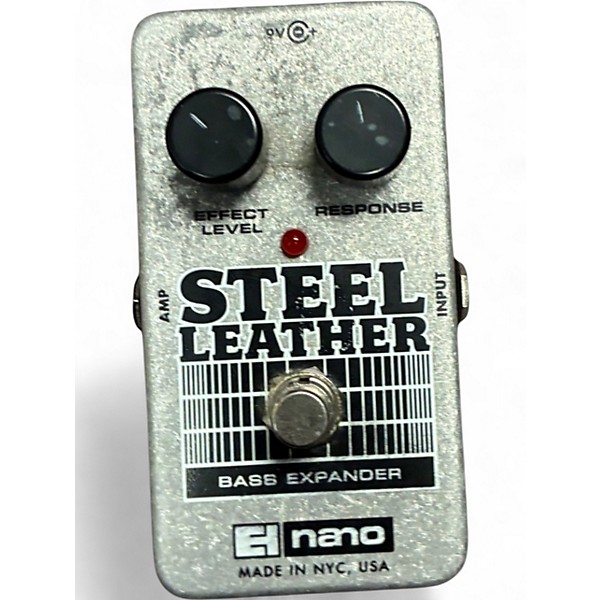 Used 2000s Electro-Harmonix Steel Leather Nano Bass Expander Bass Effect Pedal