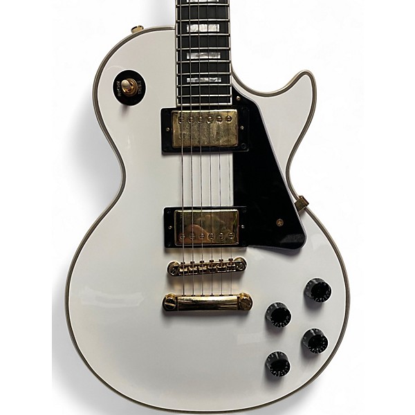 Used Epiphone Les Paul Custom White Solid Body Electric Guitar