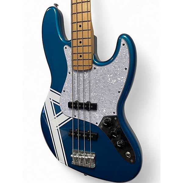 Used Fender Standard Jazz Bass Metallic Aqua Marine Electric Bass Guitar