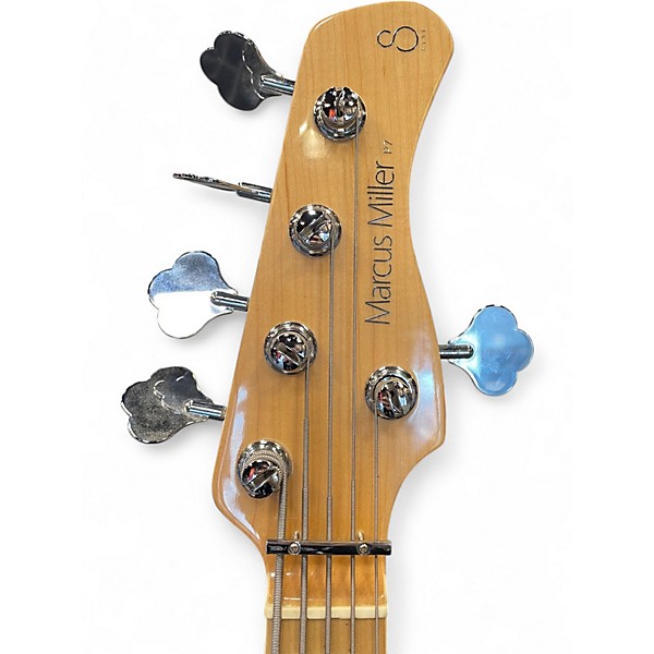 Used Sire Marcus Miller V7 Vintage Swamp Ash 5 String White Blonde Electric Bass Guitar