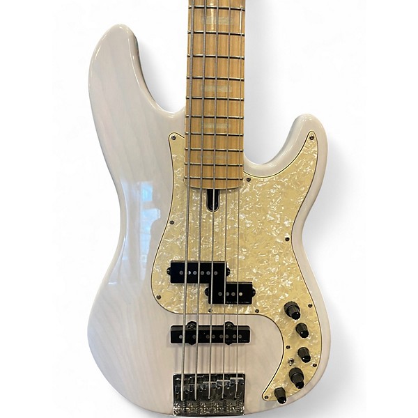 Used Sire Marcus Miller V7 Vintage Swamp Ash 5 String White Blonde Electric Bass Guitar