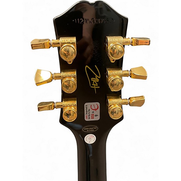 Used Epiphone Matt Heafy Les Paul Custom Ebony Solid Body Electric Guitar