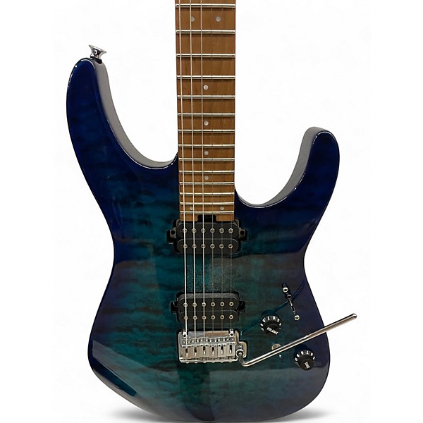 Used Charvel Pro Mod DK24 HH 2PT CM QM Chlorine Burst Solid Body Electric Guitar