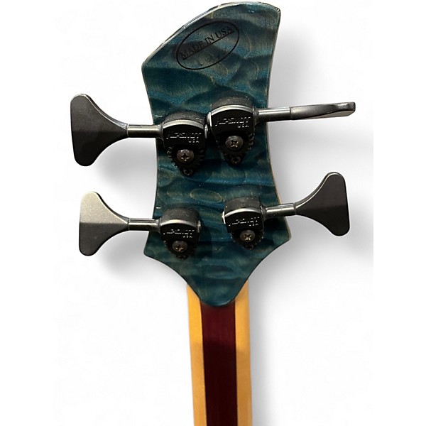 Used Roscoe LG3000 Quilted Blue  Electric Bass Guitar