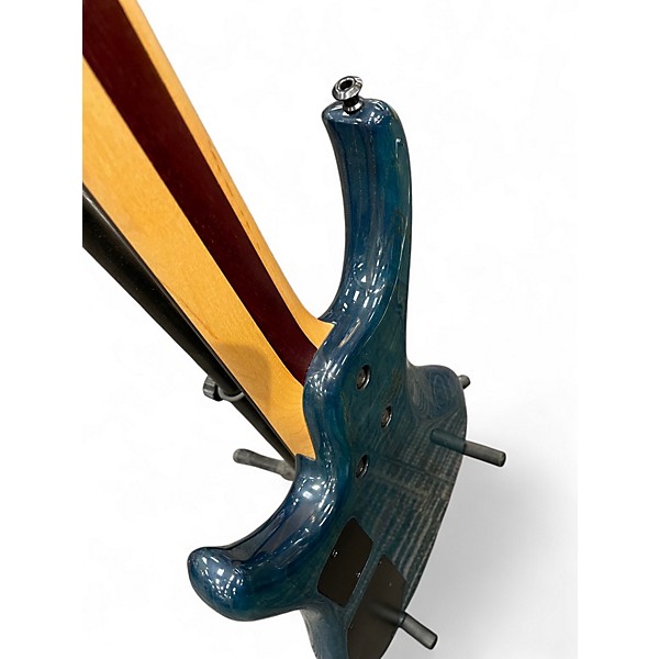 Used Roscoe LG3000 Quilted Blue  Electric Bass Guitar