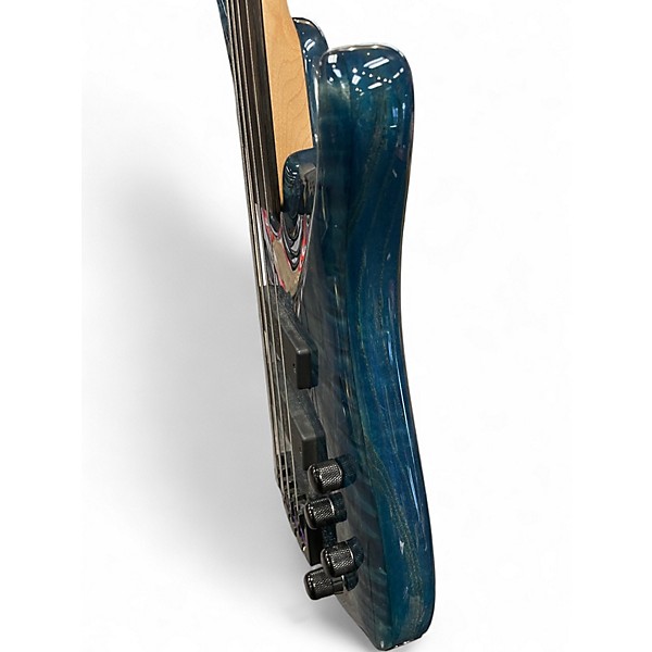 Used Roscoe LG3000 Quilted Blue  Electric Bass Guitar