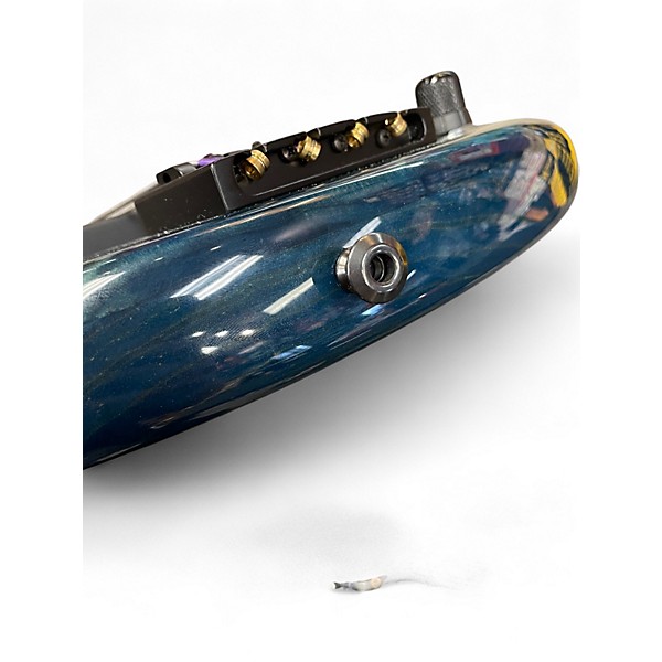 Used Roscoe LG3000 Quilted Blue  Electric Bass Guitar