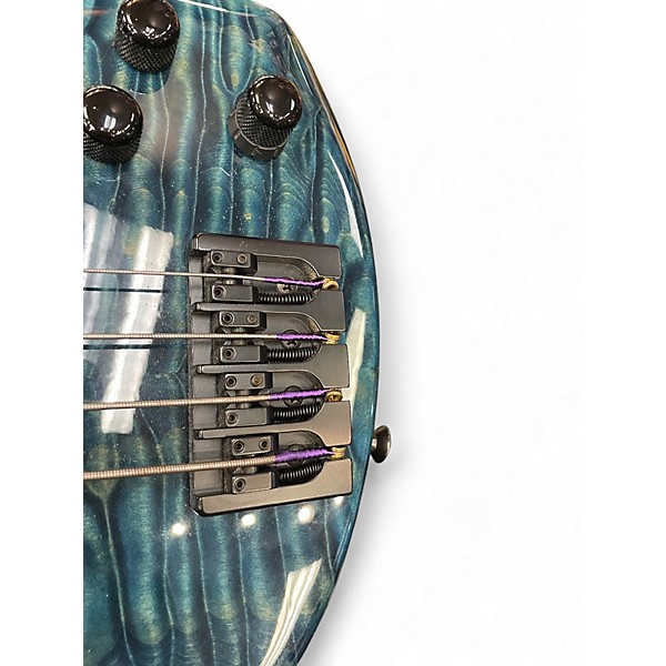 Used Roscoe LG3000 Quilted Blue  Electric Bass Guitar