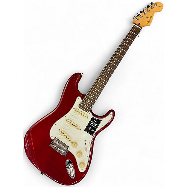 Used Fender Player 2 chambered Stratocaster Cherry Solid Body Electric Guitar