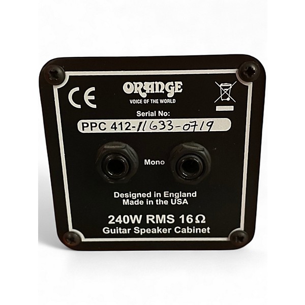 Used Orange Amplifiers PPC412 240W 4x12 Straight Guitar Cabinet