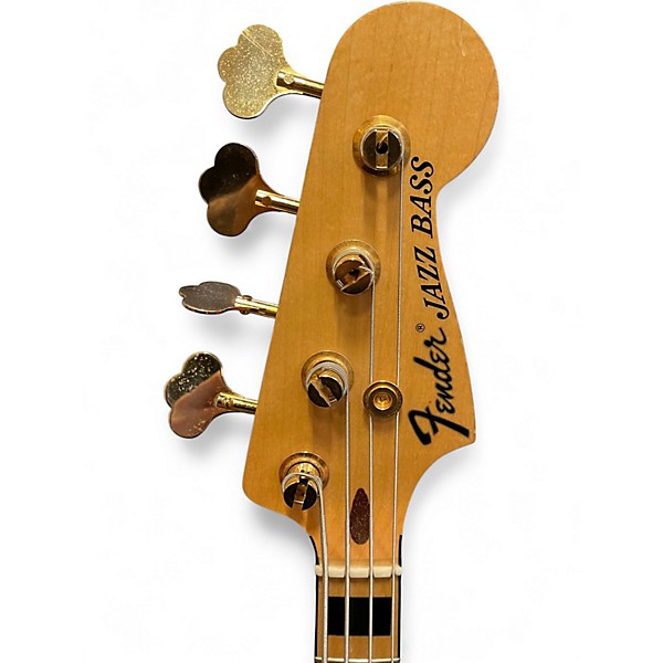 Used Fender Geddy Lee Signature Jazz Bass w/ EMGs Black Electric Bass Guitar