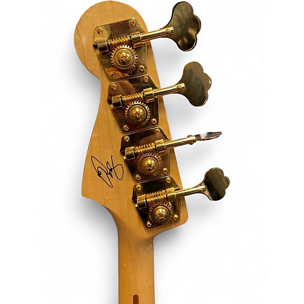 Used Fender Geddy Lee Signature Jazz Bass w/ EMGs Black Electric Bass Guitar