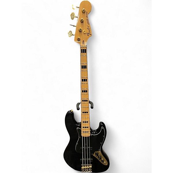 Used Fender Geddy Lee Signature Jazz Bass w/ EMGs Black Electric Bass Guitar