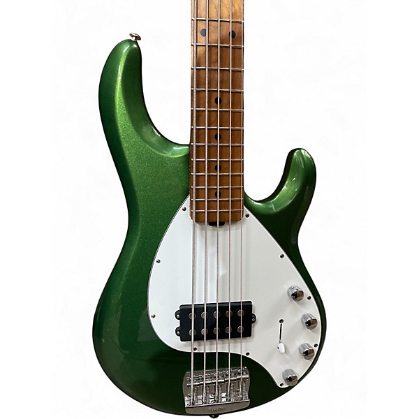 Used Ernie Ball Music Man Stingray 5 H Metallic Green Electric Bass Guitar
