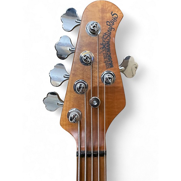 Used Ernie Ball Music Man Stingray 5 H Metallic Green Electric Bass Guitar