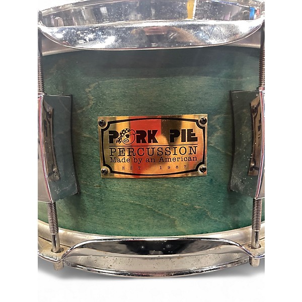Used 2000 Pork Pie 6X12 Little Squealer Snare Green Drum