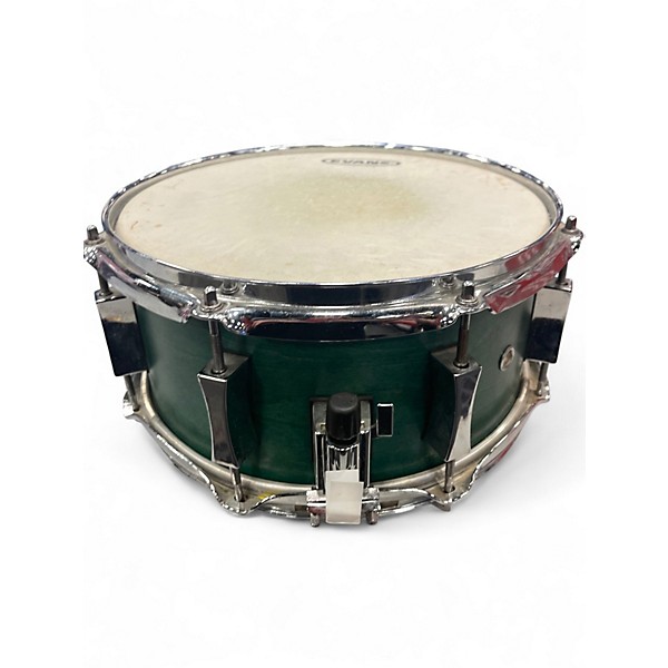 Used 2000 Pork Pie 6X12 Little Squealer Snare Green Drum
