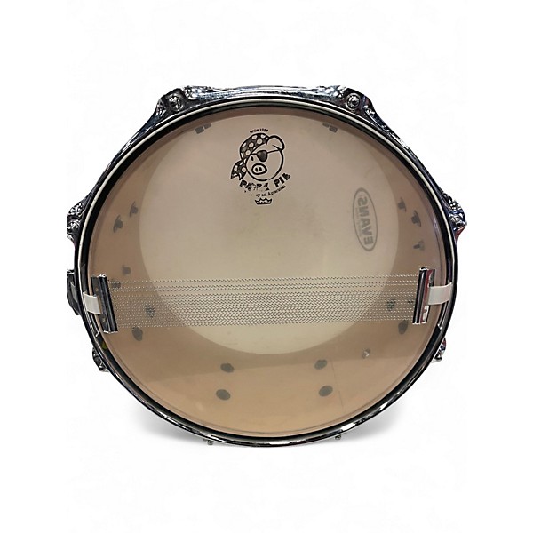 Used 2000 Pork Pie 6X12 Little Squealer Snare Green Drum