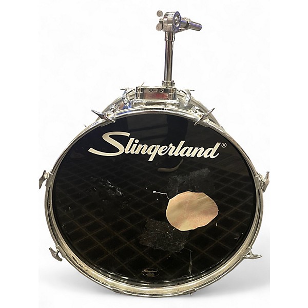 Used Slingerland 3 Piece Shell Pack Black Drum Kit