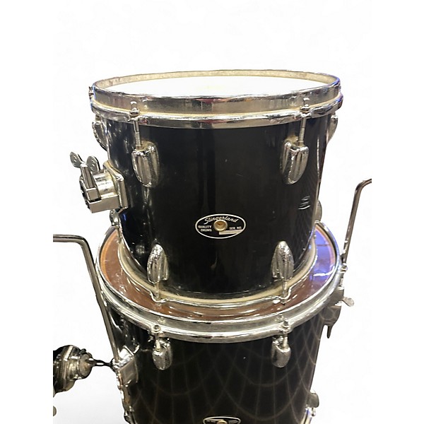 Used Slingerland 3 Piece Shell Pack Black Drum Kit
