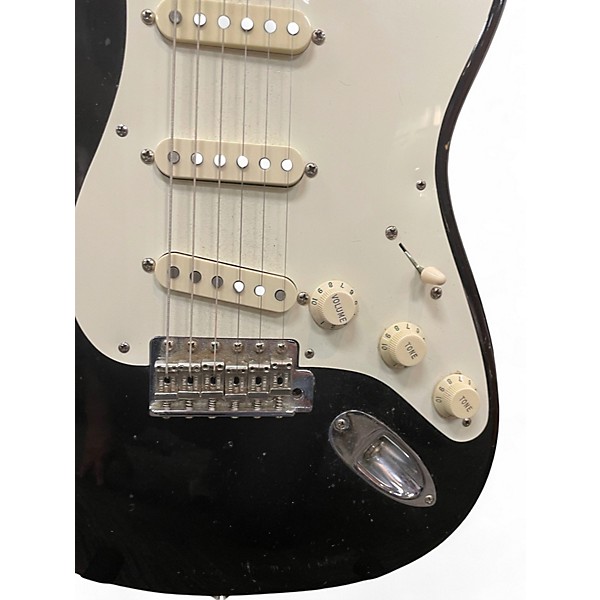 Used Fender Artist Series Eric Johnson Stratocaster Black Solid Body Electric Guitar