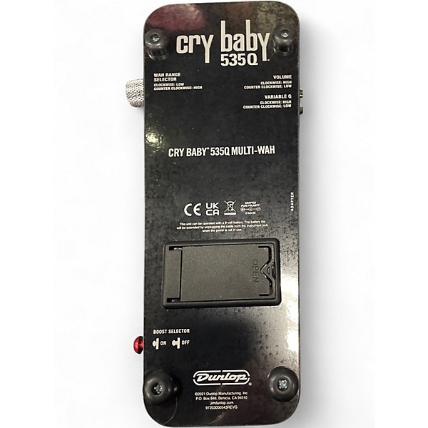 Used Dunlop 535Q Cry Baby Multi-Wah Effect Pedal