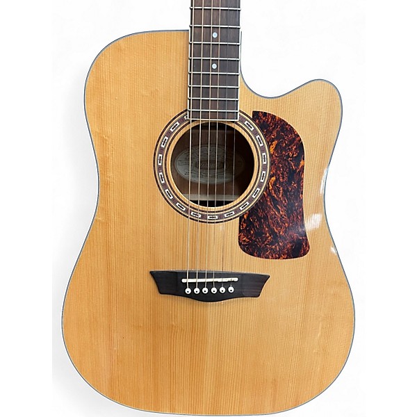 Used Washburn HD10SCE Natural Acoustic Electric Guitar