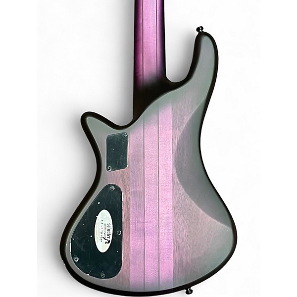 Used Schecter Guitar Research Stiletto Studio 5 String Trans Purple BURST Electric Bass Guitar