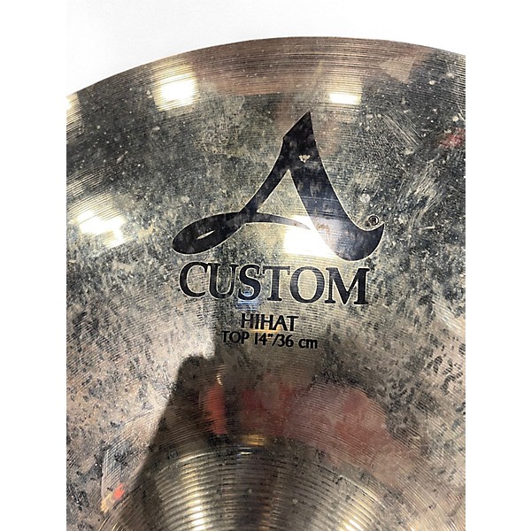 Used Zildjian 14in A Custom Hi Hat Pair Cymbal