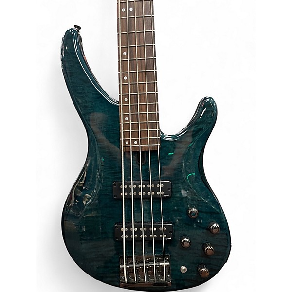 Used Yamaha TRBX605FM Trans Blue Electric Bass Guitar