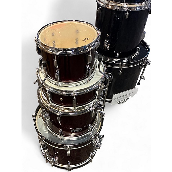 Used Pearl 4 Piece ROADSHOW KIT Wine Red Drum Kit