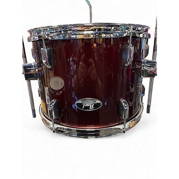 Used Pearl 4 Piece ROADSHOW KIT Wine Red Drum Kit