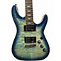 Used 2017 Schecter Guitar Research Omen Extreme 6 Ocean Blue Burst Solid Body Electric Guitar