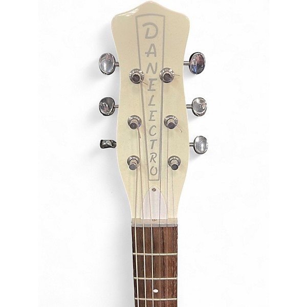 Used Danelectro 59M WHITE Solid Body Electric Guitar