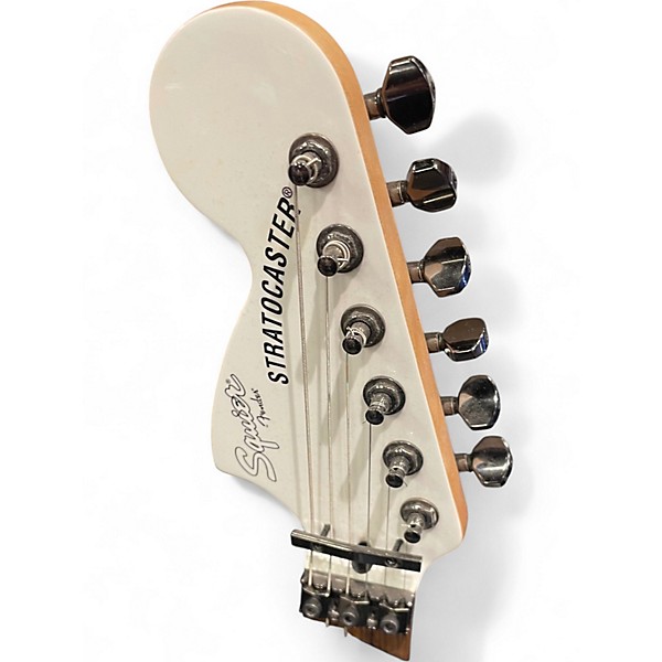 Used Squier Contemporary Active Stratocaster Alpine White Solid Body Electric Guitar