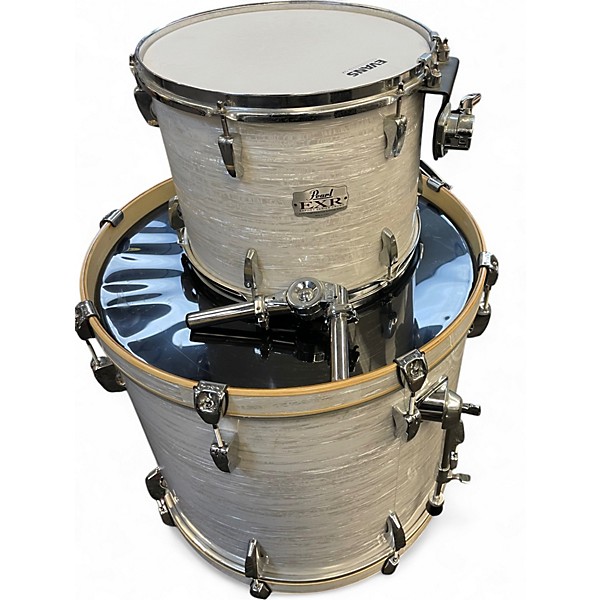Used Pearl 5 Piece exr oyster white pearl Drum Kit
