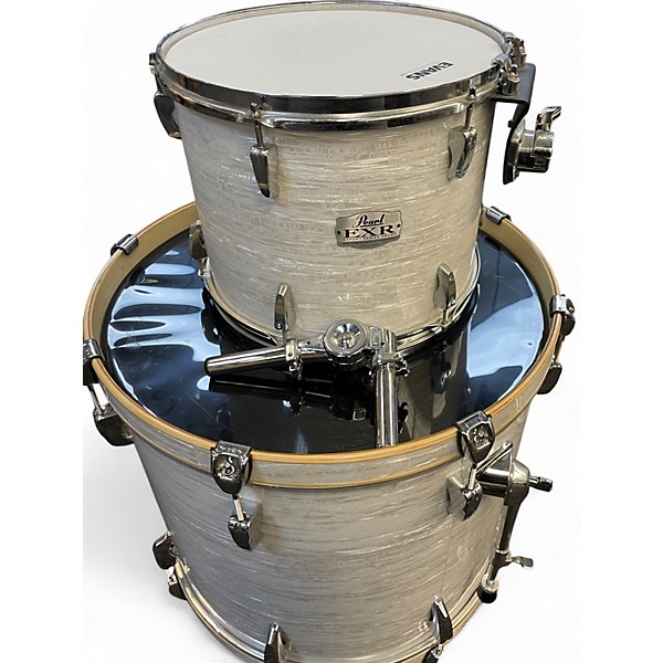 Used Pearl 5 Piece exr oyster white pearl Drum Kit