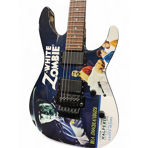 Used ESP LTD Kirk Hammett Signature White Zombie ZOMBIE GRAPHIC Solid Body Electric Guitar