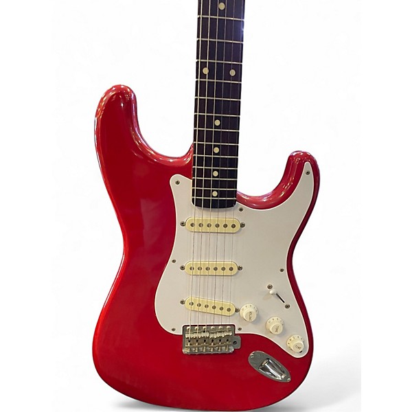 Used Fender MIJ Stratocaster Red Solid Body Electric Guitar